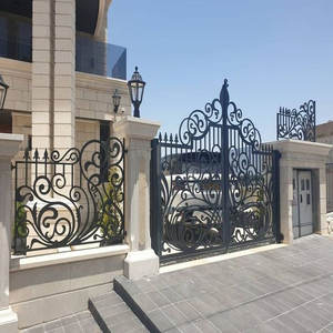 Vietnam fabrica puertas de hierro forjado personalizadas con acabado recubierto de polvo y elegantes detalles decorativos para mayor seguridad - Product Image 4