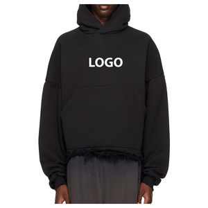 เสื้อฮู้ดผู้ชายแบบแห้งเร็วเสื้อฮู้ดสำหรับผู้ชายผ้าคอตตอนผสมเสื้อฮู้ดซักกรดวินเทจพิมพ์โลโก้ได้ตามต้องการ - Product Image 6