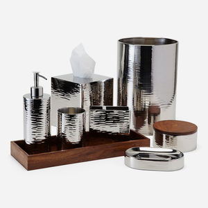 Juego de accesorios de baño de níquel martillado de siete piezas - Product Image 3