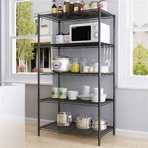 Innovative 4-Tier Steel Shelf Home Kitchen Metal Organizer Wire <b>Rack</b> 4-Tier Baker's <b>Rack</b> for Microwave <b>Oven</b> Stand Shelf - Product Image 6