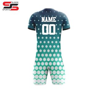Conception gratuite de maillot de football d'entraînement d'équipe Ensemble complet d'uniformes de football personnalisés unisexes en polyester 100% imprimés par sublimation - Product Image 3