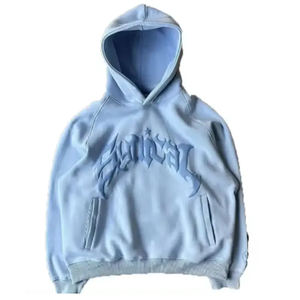 Sudaderas con capucha unisex cuadradas impresas en 3D con logotipo personalizado al por mayor con cordones de alta calidad de espuma suave para hombres para invierno - Product Image 1