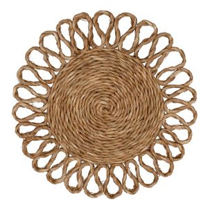Cestas de pared tejidas naturales, cesta tejida colgante, algas marinas, decoración de ratán, macramé grande, decoración de Ramdan, arte redondo, Hotel - Product Image 2