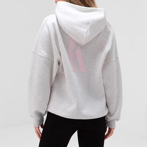 Sudadera con Capucha de Invierno de Algodón Grueso Personalizada con Logotipo en Relieve, Mangas Murciélago, Talla Grande, Sudadera de Alta Calidad para Mujer - Product Image 5
