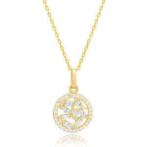 Forme ronde Baguette CZ Pierre Charme Collier En Gros Turc À La Main 925 Sterling Bijoux - Product Image 3