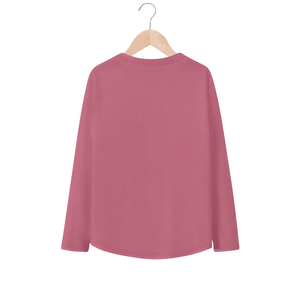 Camiseta Casual de Manga Larga para Mujer, Cuello Redondo, Tela Suave y Elástica, Básica para Uso Diario, Transpirable, de Secado Rápido, Holgada, de Color Sólido, a la Moda - Product Image 2