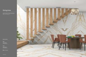 Carreaux de porcelaine de qualité supérieure fabriqués en Inde 1200x2400mm, aspect marbre moderne, grand format, pour une utilisation au mur et au sol dans les appartements, les chambres d'hôtel - Product Image 5