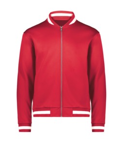 Nouveau blouson bombardier en toile rouge unisexe avec col montant Design d'hiver à capuche Logo avant inspiré de Chicago - Product Image 1