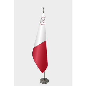 Custom Malta Indoor <b>Flag</b>-Digital Printing Aluminum <b>Pole</b> Pennant Style Plastic or Polyester/Polyester Silk Material - Product Image 1