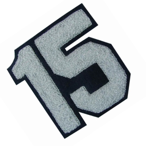 Nouveau Design broderie jour paillettes sergé tissu Chenille lettres patchs fer sur Football américain Chenille patchs pour vêtements - Product Image 6