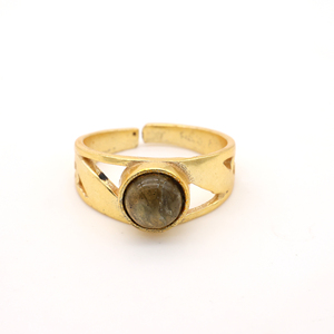 Handmade Stylish Boho <b>Rings</b> Men Natural <b>Labradorite</b> Cut Diamond Gold Plated Inlay Setting Wholesale Fashionable Jewelry Parties - Product Image 6
