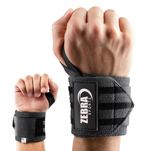 Muñequeras para levantamiento de pesas de alta calidad hechas a medida, caucho, poliéster para cierre, correas de soporte antideslizantes para gimnasio y Fitness - Product Image 6