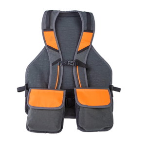 Gilet de chasse en altitude orange avec logo personnalisé Bretelles rembourrées réglables Gilet de chasse en altitude avec plusieurs poches pour hommes - Product Image 3