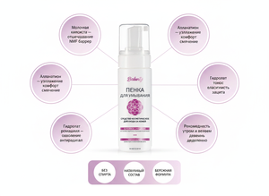 BALUNTY Mousse nettoyante pour le visage 150 ml – Acide lactique, allantoïne, hydrolat de camomille et de jasmin, soin hydratant et doux - Product Image 4