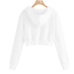 Ropa informal, sudaderas con capucha recortadas de lana para mujer, tejido sostenible, proveedor al por mayor, sudaderas con capucha para mujer, sudaderas para mujer - Product Image 5