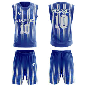 Conjunto de Camisetas de Baloncesto Personalizadas al por Mayor, 100% Poliéster, Lisas, para Sublimación, Diseño Simple, para Hombre - Product Image 1