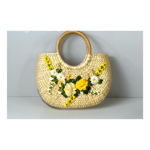 Bolsas de jacinto de agua de Vietnam hechas a mano, bolsas ecológicas Premium perfectas para uso diario, regalos y mercado de exportación - Product Image 3