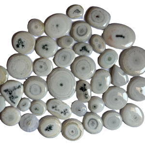 Vente chaude de quartz solaire Fabrication de bijoux attrayante Cabochon de quartz solaire blanc Pierres précieuses en vrac dans toutes les tailles au prix de gros, - Product Image 1