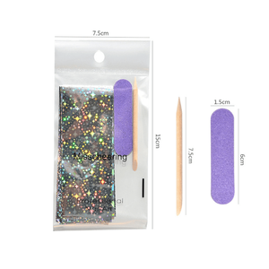 10 autocollants holographiques argentés pour nail art – Sliders étoilés fins à adhésion gel pour ongles brillants DIY - Product Image 3