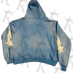 Venta al por mayor de los hombres de peso pesado 500gsm Zip Hoodie Vintage lavado desgastado bordado térmico 100% algodón para el otoño Sun Faded - Product Image 6