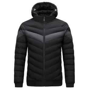 High Quality Wholesale Fashion Men's Hooded Puffer <b>Jacket</b> Customizable Designs-<b>Waterproof</b> Casual <b>Winter</b> Embroidered Solid Front - Product Image 1