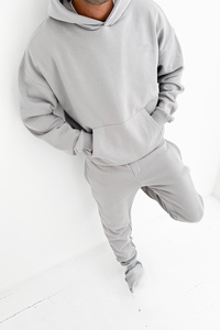 Nuevo fabricante de chándal holgado de moda, chándales de algodón de alta calidad para hombre, conjunto con Sudadera con capucha y pantalón, conjunto de dos piezas - Product Image 6
