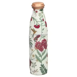 Bouteille d'eau en cuivre imprimée en émail de conception de gouttelettes d'eau de luxe pour la maison bureau écoles gymnases bouteilles d'eau en cuivre - Product Image 6