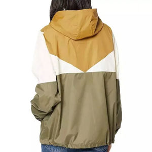 Chaqueta cortavientos de bloque de color para hombre, abrigo ligero impermeable con capucha para exteriores - Product Image 3