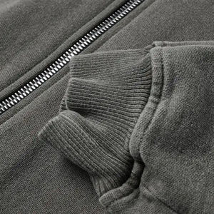 Sudadera con Capucha Lavada al Ácido al por Mayor, 100% Algodón, Sudadera con Capucha de Felpa Cepillada de Punto Extra Grande para Hombre, 350GSM, Ropa de Invierno - Product Image 3