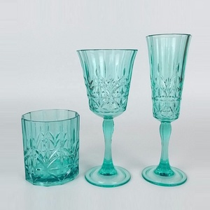 Unbreakable Plastic Royal Crystal Cut Wine <b>Glass</b> <b>Goblet</b> Tritan Wine <b>Glass</b> - Product Image 3