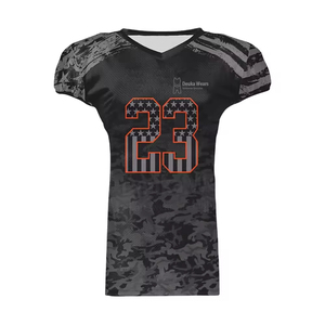 Jersey de Fútbol Americano Personalizado con Logotipo, Fabricación OEM, Talla Grande para Adultos, Manga Corta, 100% Poliéster - Product Image 1