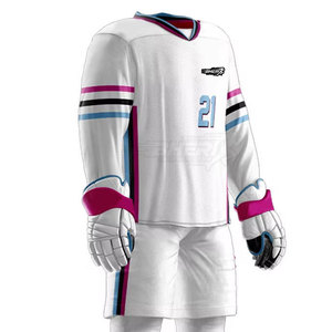 Uniforme de Hockey sur glace personnalisé professionnel de haute qualité 100% Polyester respirant séchage rapide nouvelle conception à la mode poids léger - Product Image 5