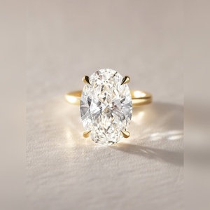 Oval Cut Engagement Ring Factory Direct 10K 14K 18K Gold Silver Platinum Plated <b>Stone</b> Bridal Wedding Jewelry Wholesale - Product Image 4