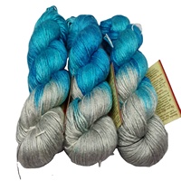 Fil de Soie de Mûrier 100% Pure Duke, Filé à Anneaux, Teint, Écologique, Certifié ISO, Filé à Cœur, Qualité Supérieure pour Tricot Manuel
