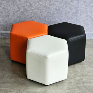 ชุดเก้าอี้โซฟาหกเหลี่ยมร่วมสมัย 3 ตัว หุ้มหนังเทียม (GDSF009) - Product Image 3