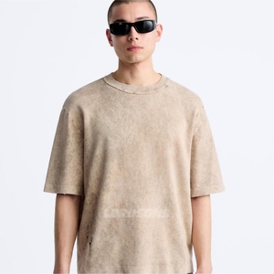 เสื้อยืดคอกลมแขนสั้นผ้าฝ้ายสไตล์วินเทจสำหรับผู้ชายผ้าฝ้าย100% ปรับแต่งได้เหมาะกับชายและหญิง - Product Image 1