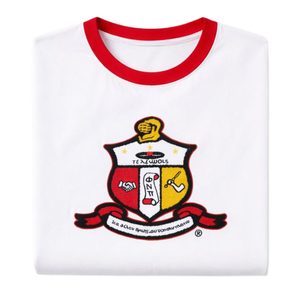 Camisa Premium Kappa Alpha Psi con Escudo de Chenilla Blanco, Talla Real, Algodón Premium, Bordada, Ropa de Fraternidad Griega - Product Image 6