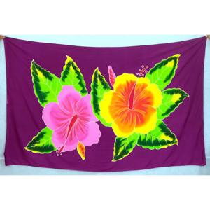 100% Fine Quality Rayon Hand-Painted Hawaiian Sarongs Pareo Custom Wholesale Beachwear Cover Asia <b>Pacific</b> Islands HPSU007-02-180 - Product Image 1