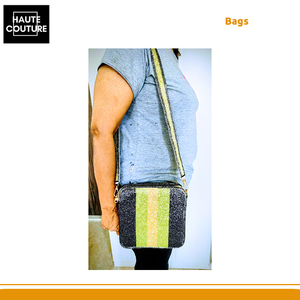 Sacs à bandoulière en perles tubulaires faites à la main, les plus vendus, 8 x 8 pouces, avec des bandes, disponibles avec des options personnalisées, provenant d'un fournisseur indien - Product Image 6