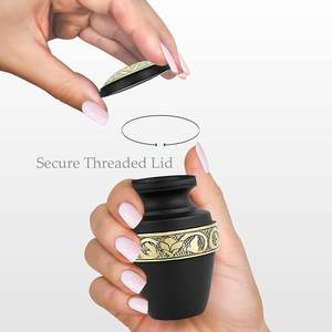 ราคาตลาดที่ดีที่สุด, คุณภาพสูง, คอลเลกชันเถ้า, รวบรวมบ้าน, สีฟ้า, แกะสลักอย่างดี, โกศที่ระลึก - Product Image 3