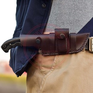 Couteau de piste en acier damas fait à la main personnalisé Tracker à lame fixe couteaux de chasse couteaux de camping en plein air - Product Image 5