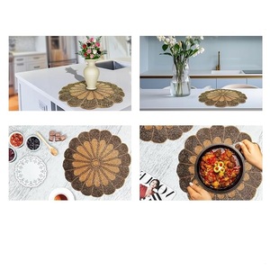 Handcrafted Modern Design Glass Beaded Placemat by Indian Exporters for Wedding Christmas Party <b>Table</b> Decor <b>Low</b> Price - Product Image 3