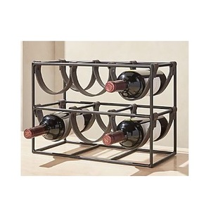 Estante de vino de champán de Metal hecho a mano de último diseño de Color negro en decoración de sala de dibujo a granel estante de sujeción de 6 botellas - Product Image 5