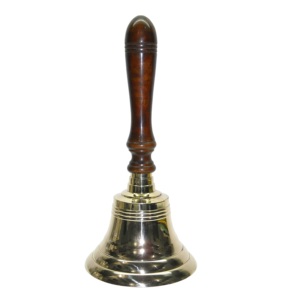 Tample Use Solid Brass <b>Hand</b> Bell With Wood Handle Wholesale Restaurant Service High Quality Home Decorative Item New Design - Product Image 5