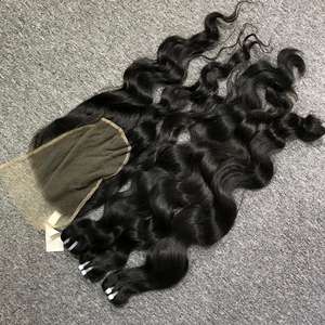 Vente en gros 100% haute qualité trame de vagues naturelles grands cheveux humains bruts teints un donateur - Product Image 5