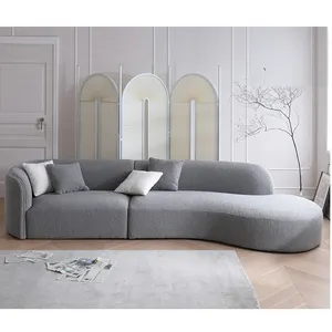 半月灰色圆形组合沙发套装家具客厅现代组合沙发沙发