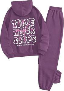 OEM personalizado hombre alta calidad 100% mujeres gráfico cordón manga larga chándal 100% poliéster 220 GSM - Product Image 2