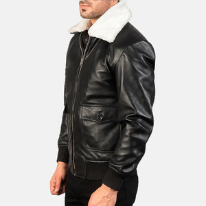Chaqueta de cuero de invierno de estilo de calle para hombre, chaqueta de moda de piel de oveja cálida de alta calidad, chaqueta a la venta para hombre, envío DDP - Product Image 2