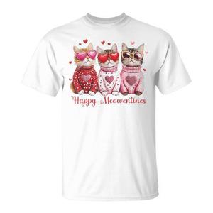 Camiseta de San Valentín para Mujer con Diseño de Gato, para el Día de San Valentín Feliz, Ropa Promocional para Chicas - Product Image 1