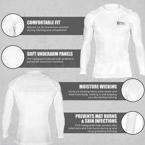 เสื้อแรชการ์ดกีฬาผู้ชาย PURITY SPORTS พร้อมโลโก้สั่งทำด้านหน้า ผลิตจากผ้าสแปนเด็กซ์/โพลีเอสเตอร์ แห้งเร็ว ระบายอากาศได้ดี แขนยาว - Product Image 5